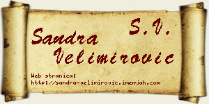 Sandra Velimirović vizit kartica
